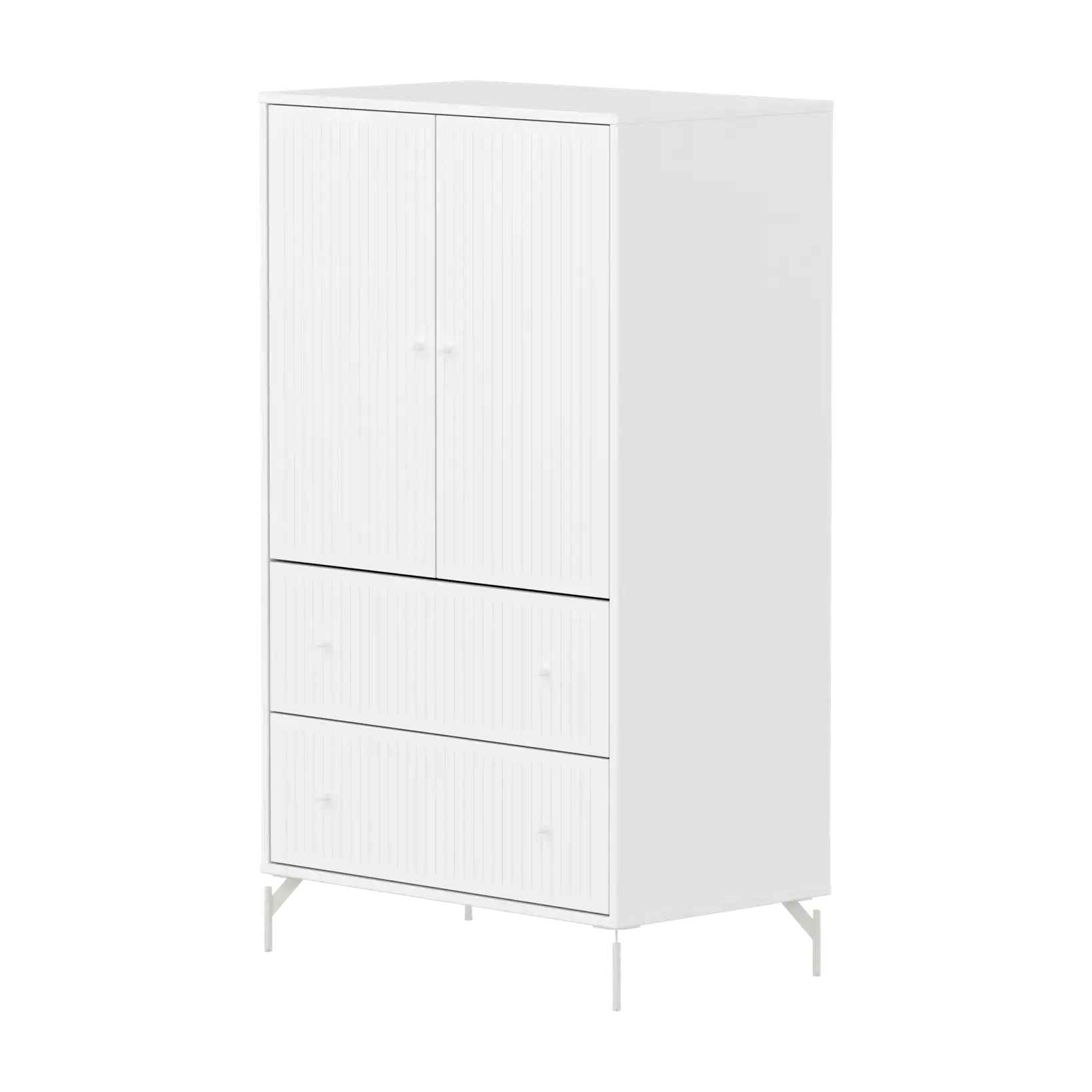 flexa-saga-schrank-2-t-ren-2-schubladen-mit-rillen-wei-2 image 1