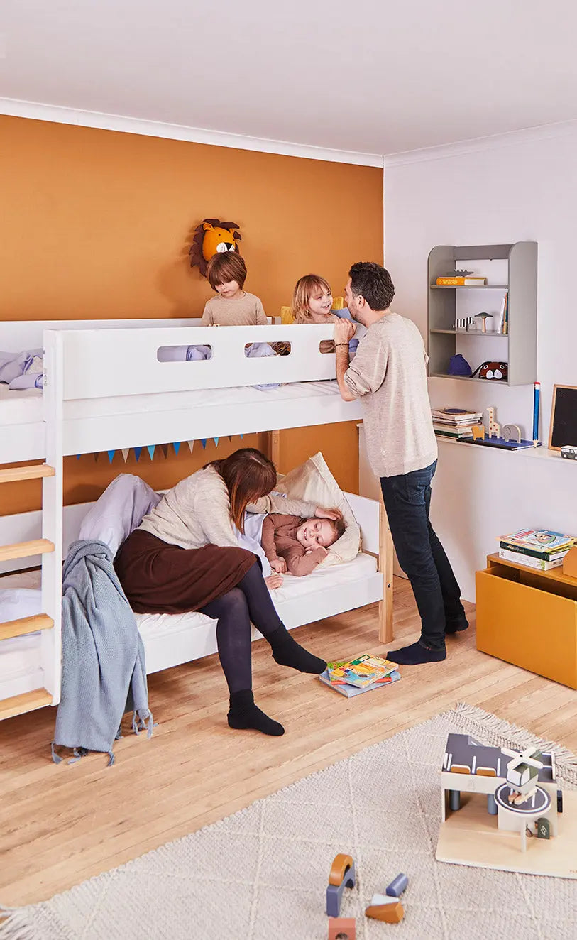 flexa-nor-etagenbett-154-cm-mit-gerader-leiter-und-absturzsicherung-90x200-cm-we image 2