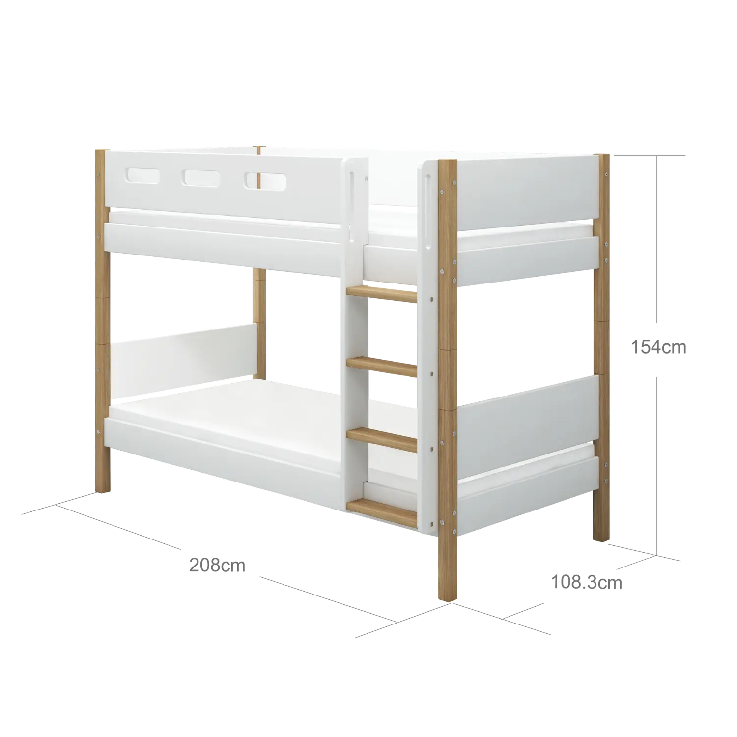 flexa-nor-etagenbett-154-cm-mit-gerader-leiter-und-absturzsicherung-90x200-cm-we image 8