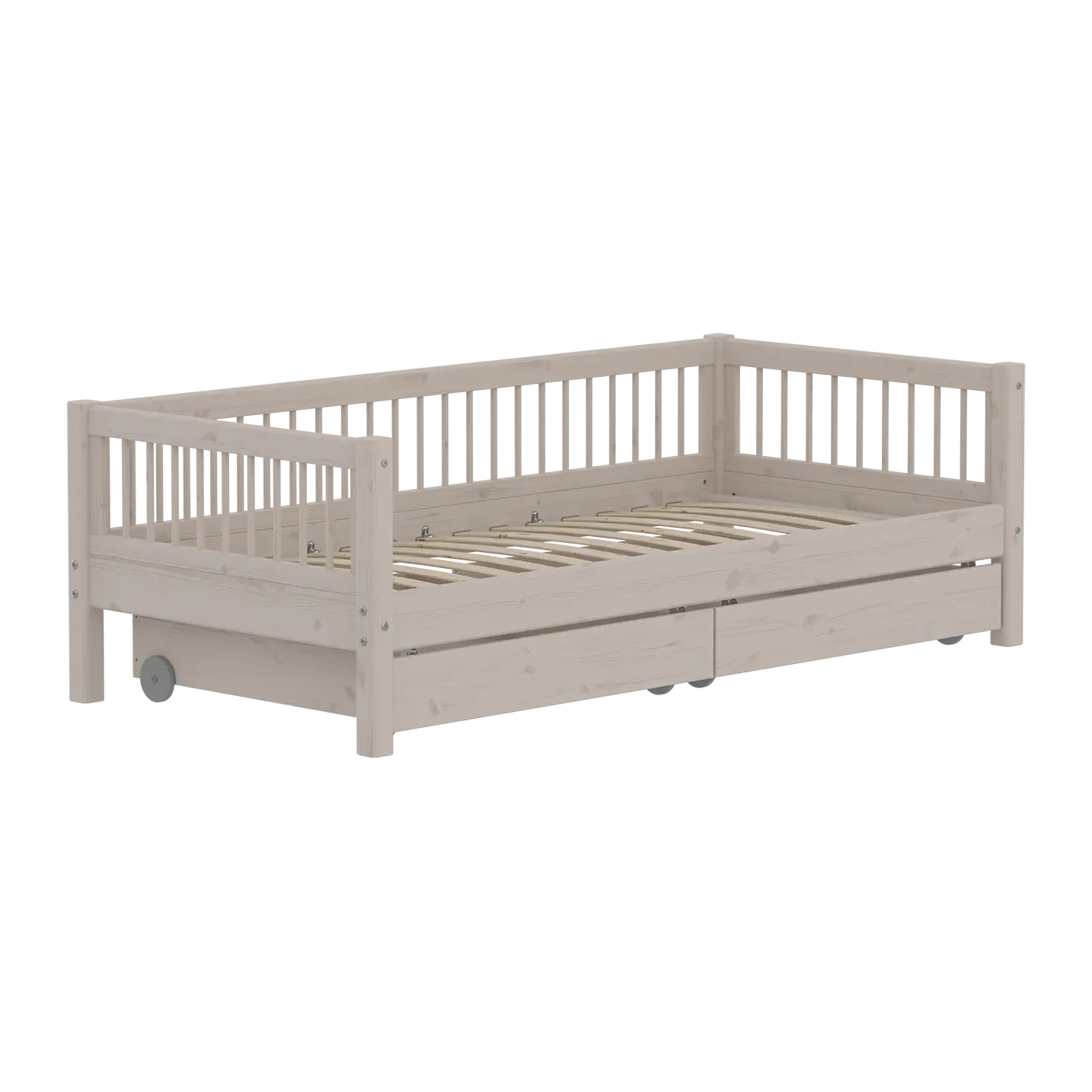 flexa-classic-einzelbett-mit-schubladen-und-absturzsicherung-90x200-cm-grau image 3