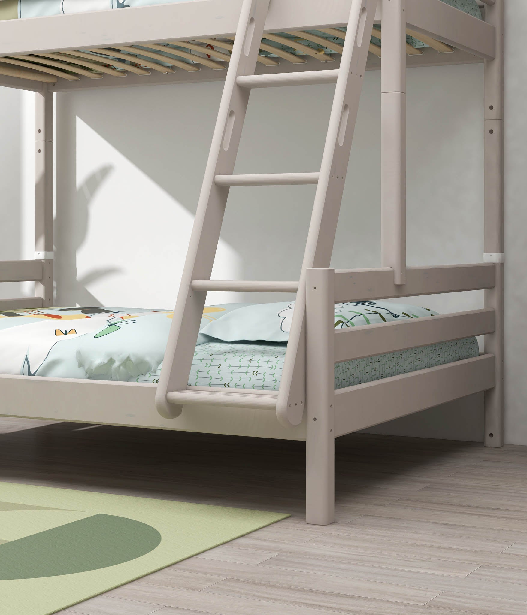 flexa-classic-familienbett-family-bed-90-140x200-cm-mit-leiter-grau-184-cm image 3