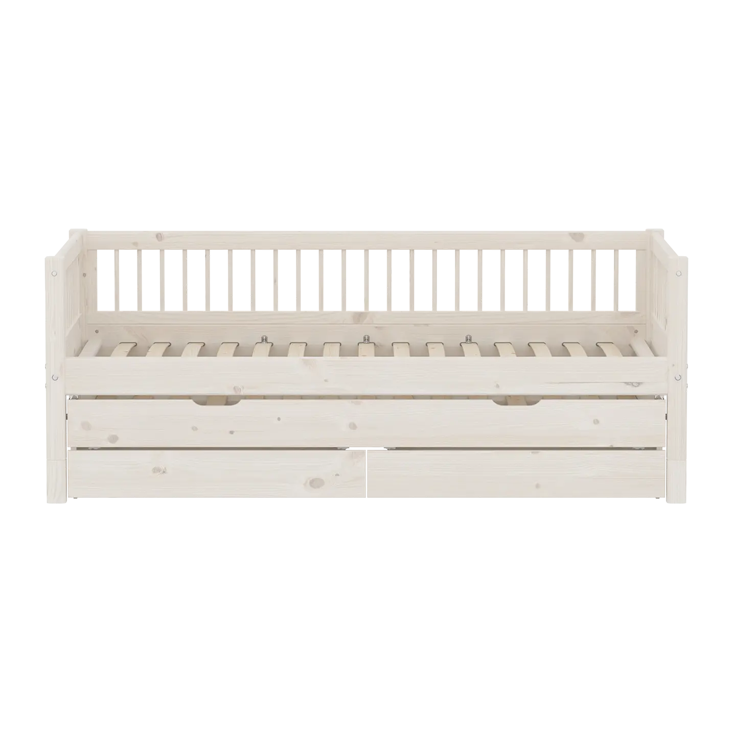 flexa-classic-einzelbett-90x200-cm-wei-mit-ausziehbett-90x190-und-schubladen image 2