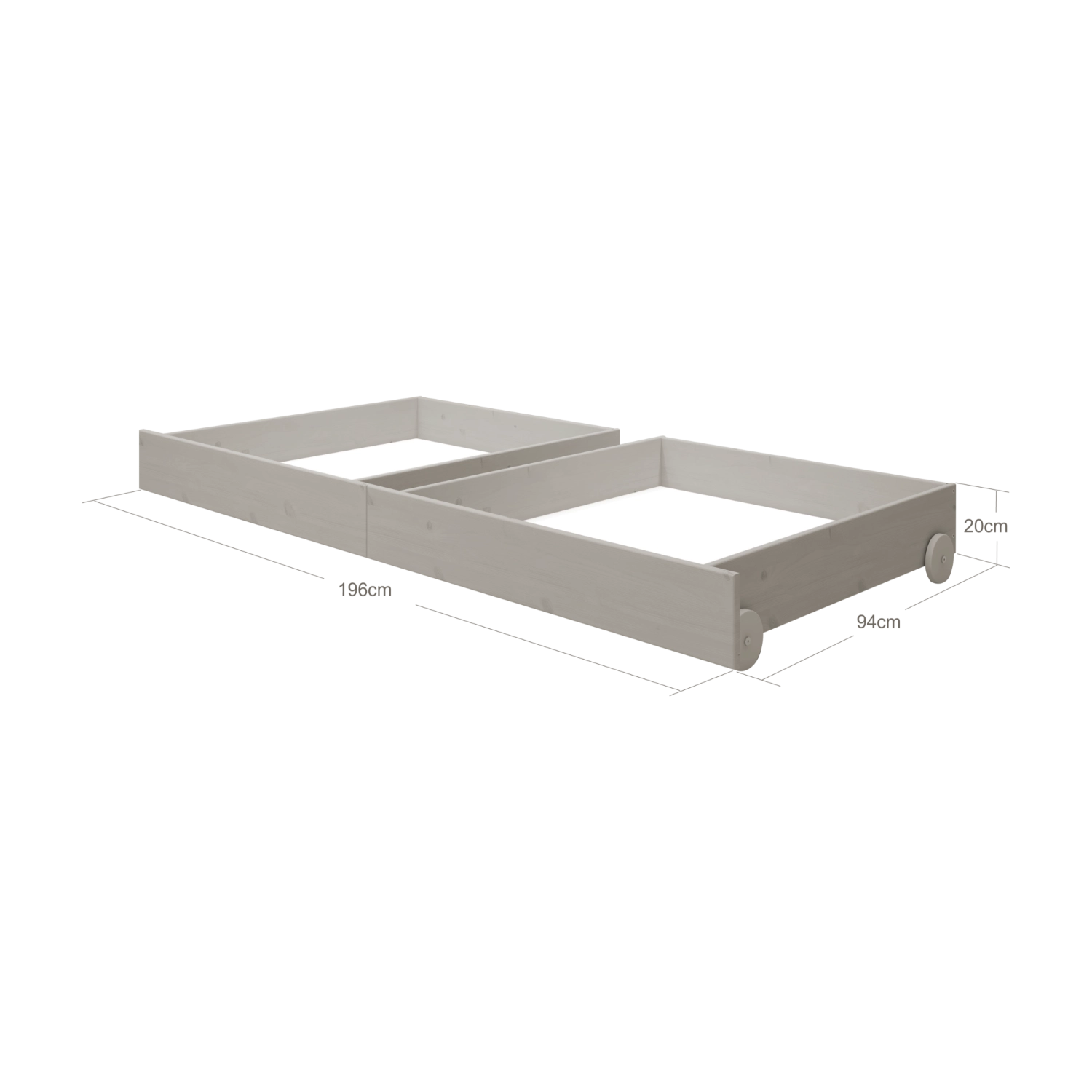 flexa-classic-2-schubladen-f-r-einzel-und-etagenbett-grau image 4