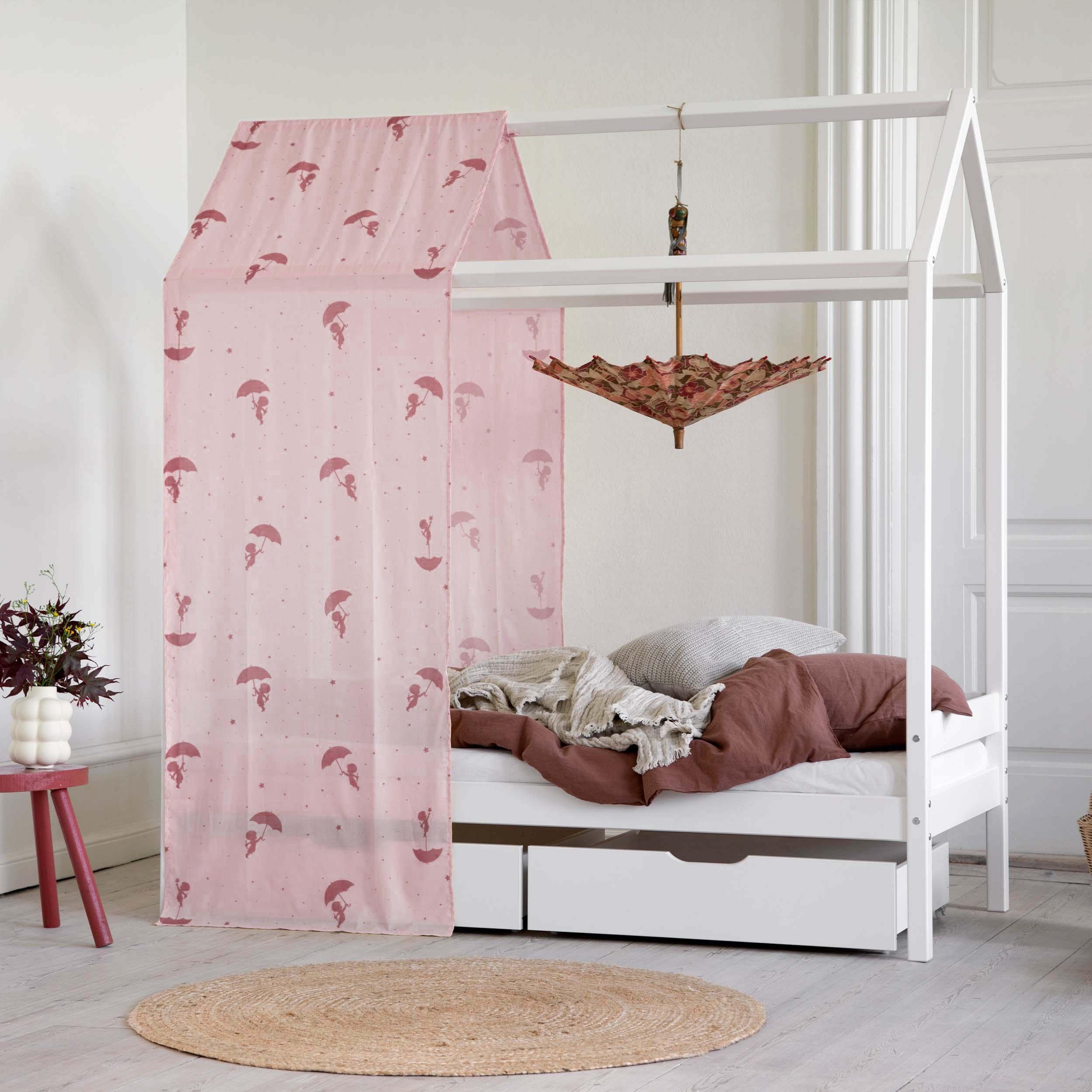 hoppekids-ole-lukoie-bettvorhang-f-r-hausbett-rot image 2