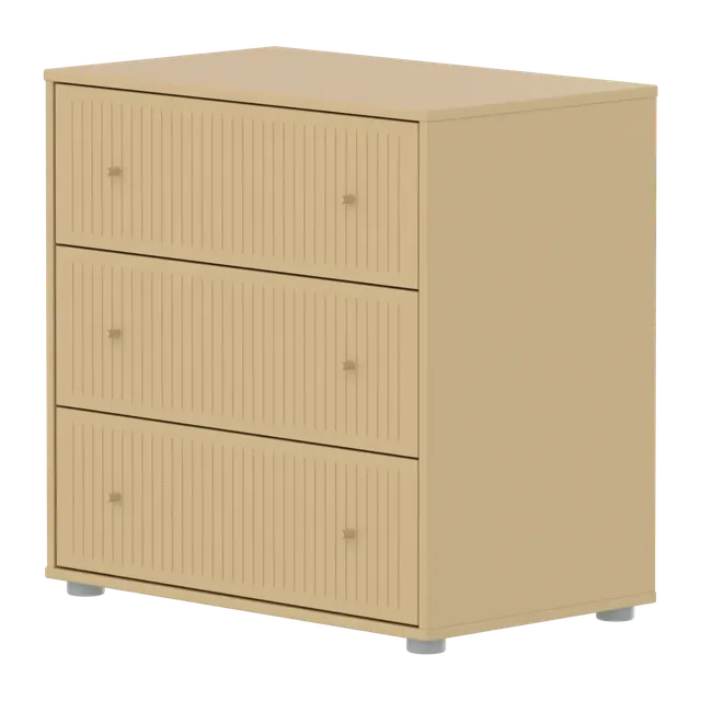 flexa-saga-kommode-3-schubladen-mit-rillen-oat image 1