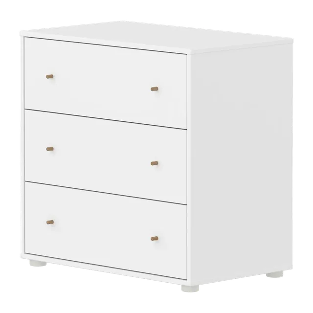flexa-saga-kommode-3-schubladen-griffe-in-eiche-wei image 1