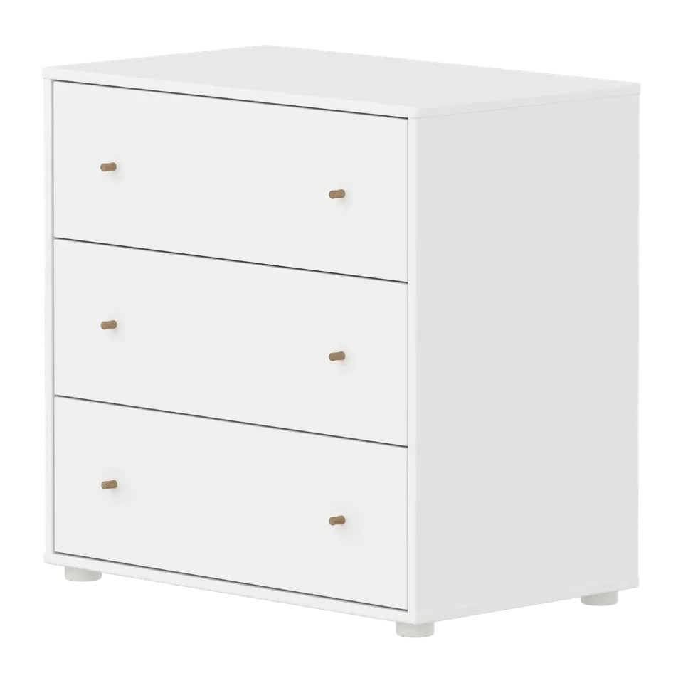 flexa-saga-kommode-3-schubladen-griffe-in-eiche-wei image 1