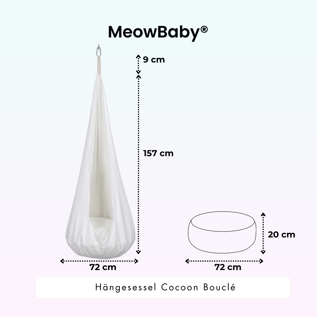 meowbaby-h-ngesessel-cocoon-boucl-creme-wei-mit-kissen image 5
