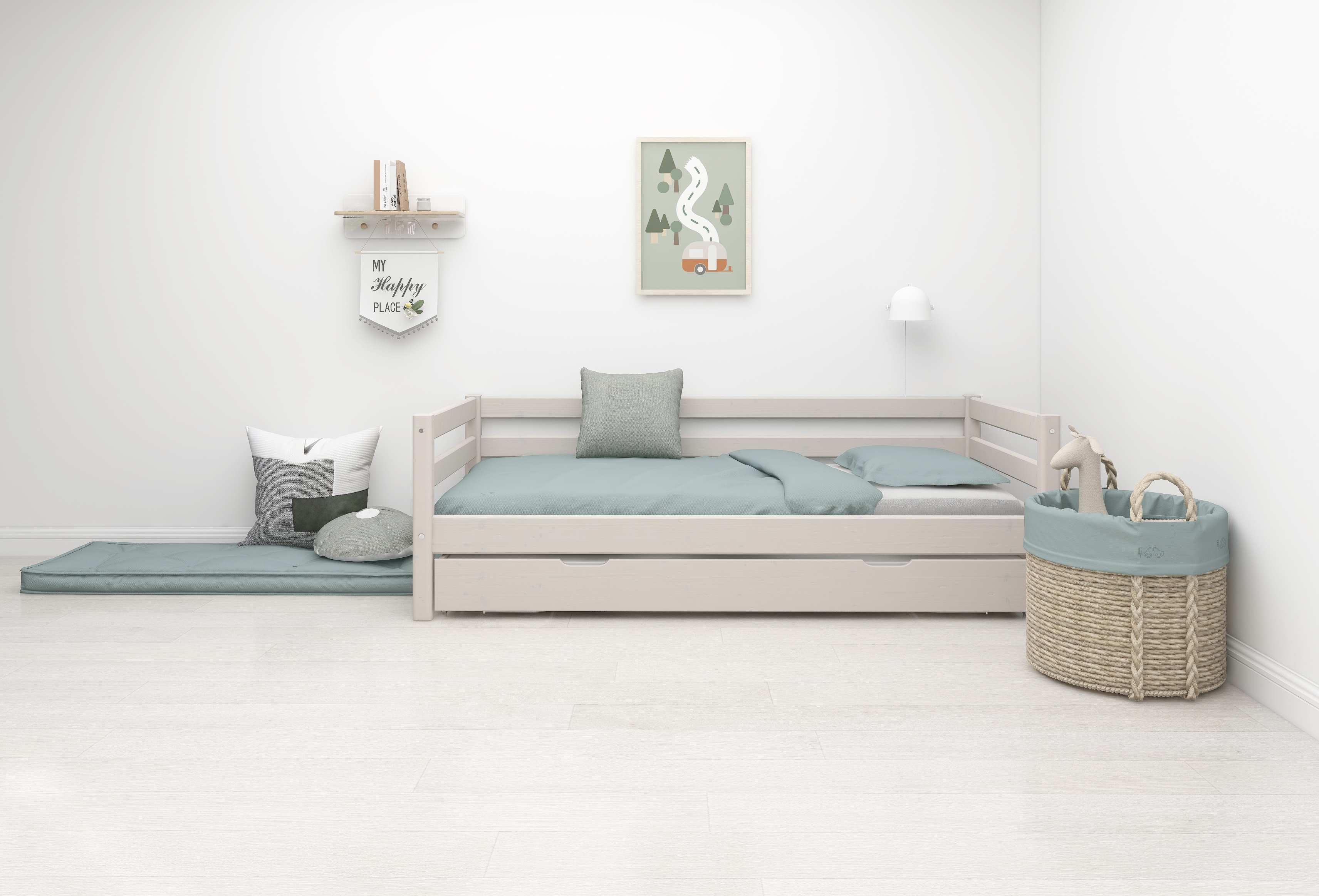 flexa-classic-einzelbett-90x200-cm-mit-ausziehbett-90x190-cm-grau image 3