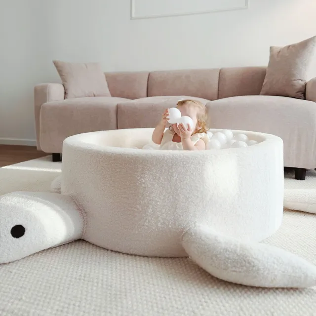 meowbaby-b-llebad-schildkr-te-shelly-boucl-mit-200-b-llen image 1