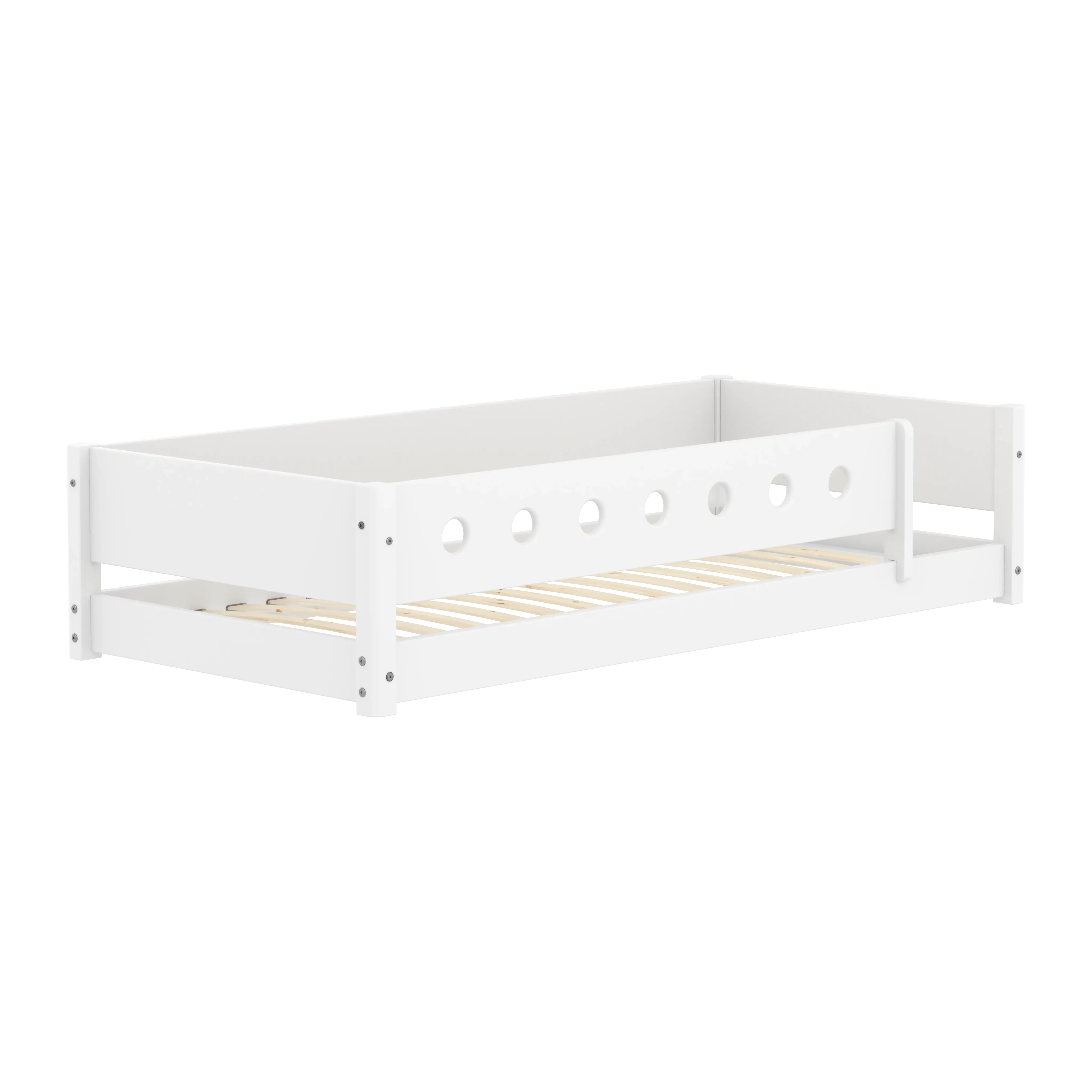 flexa-white-montessori-bett-mit-vorderer-absturzsicherung-90x200-cm-wei image 3