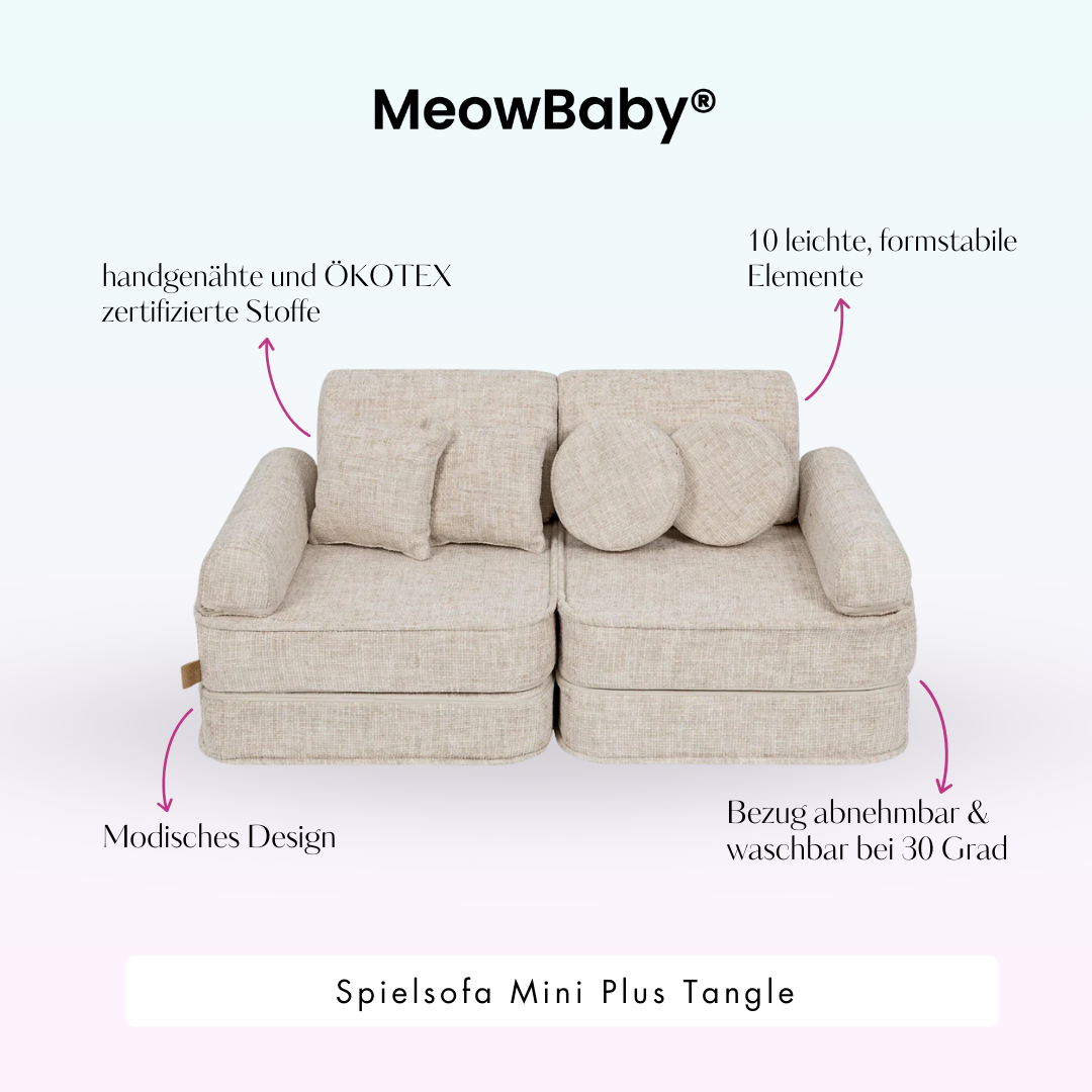 meowbaby-spielsofa-mini-plus-tangle-cozy-chenille-edition-120x60x50-cm image 2