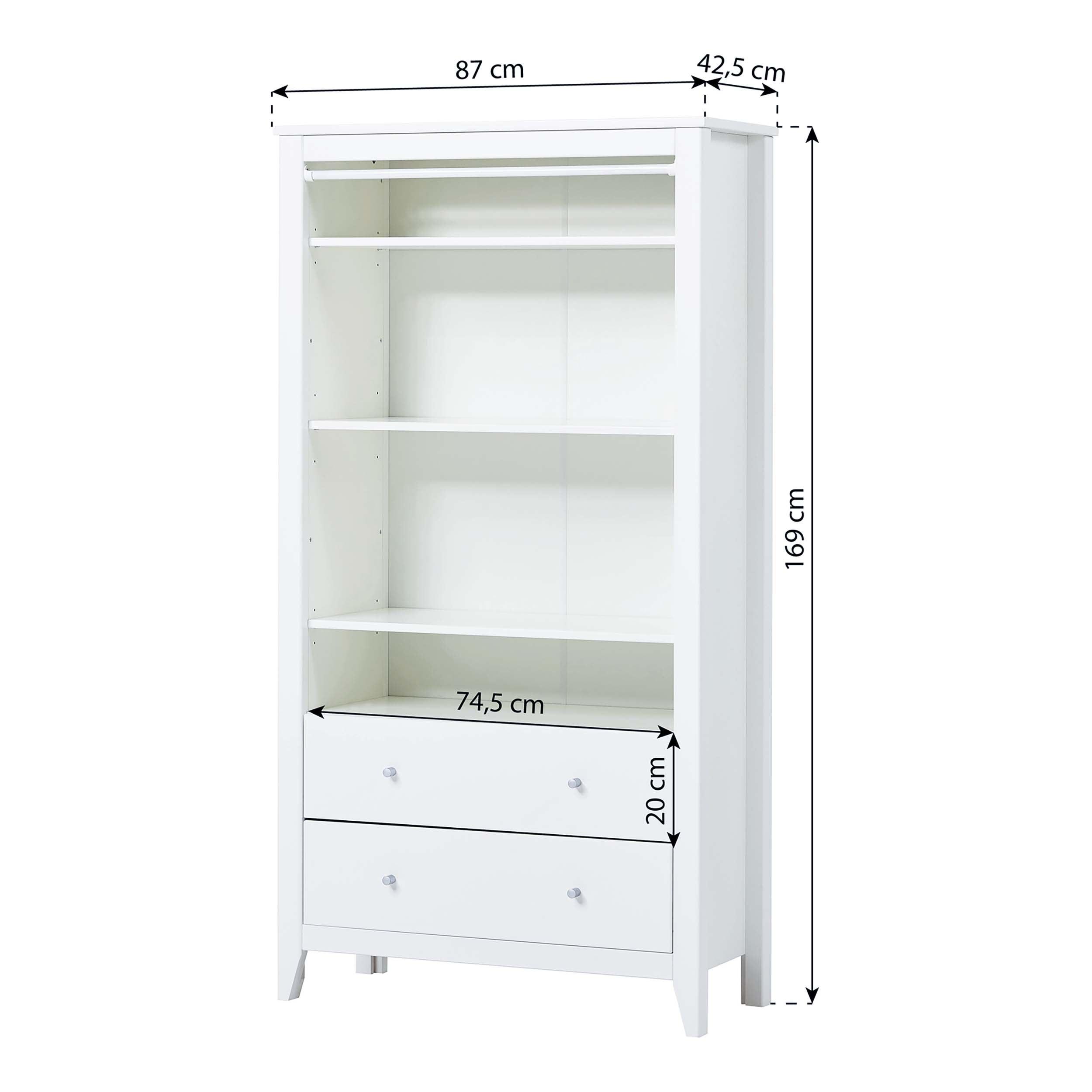 hoppekids-hans-schrank-mit-2-schubladen-wei image 6