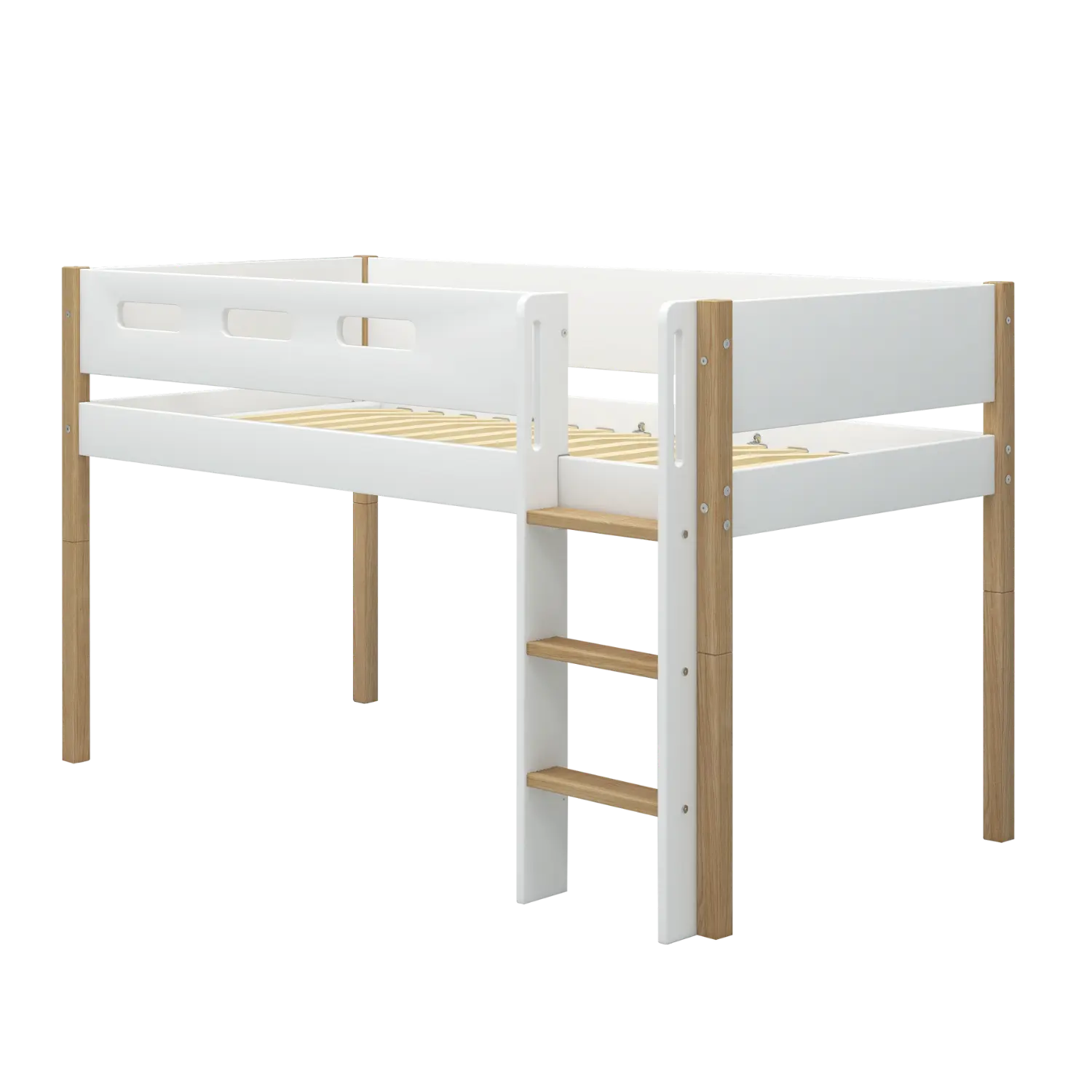 flexa-nor-spielbett-120-cm-mit-leiter-und-absturzsicherung-90x200-cm-wei-eiche image 8