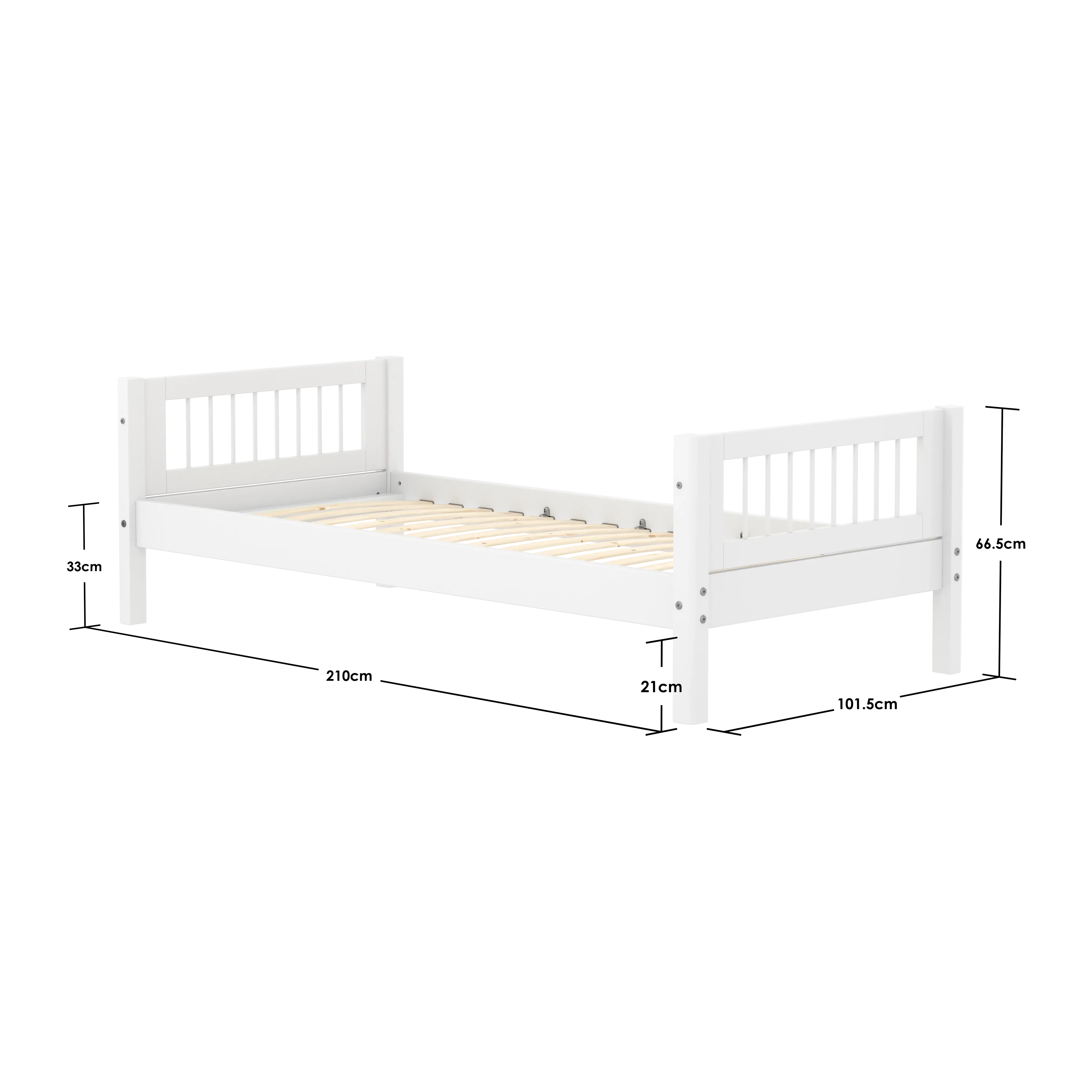 flexa-white-einzelbett-mit-crossbars-90x200-cm-wei image 4
