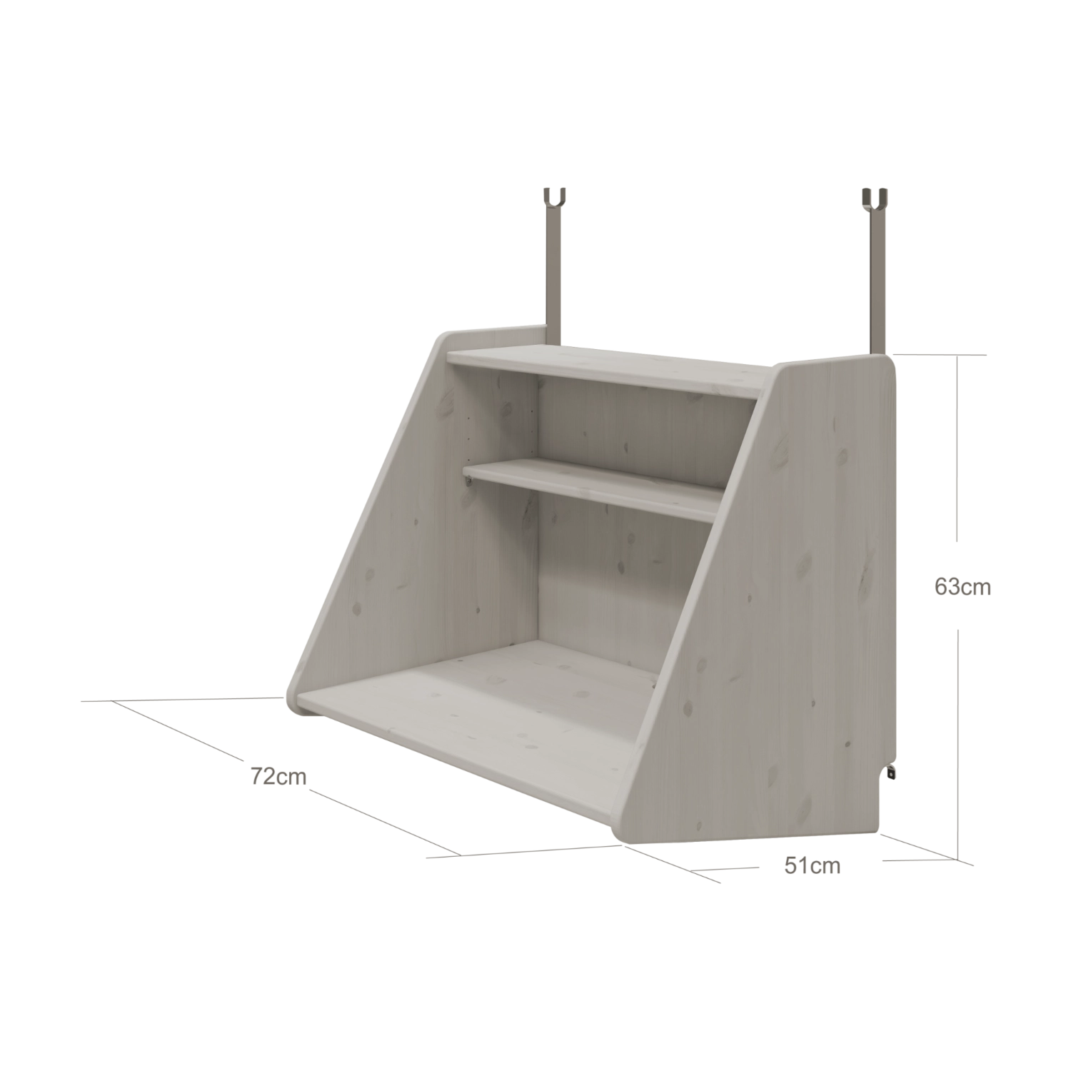 flexa-classic-click-on-schreibtisch-f-r-hochbett-grau image 6