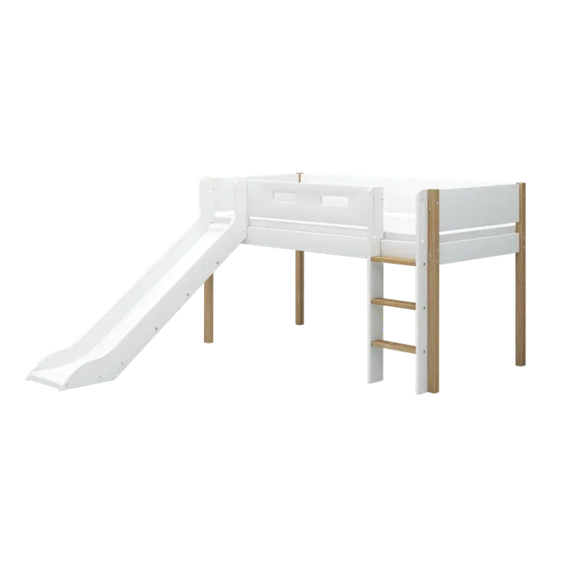flexa-nor-spielbett-120-cm-mit-rutsche-und-leiter-90x200-cm-wei-eiche image 1