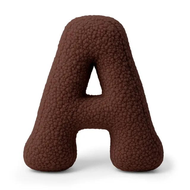 meowbaby-buchstaben-kissen-bearly-chocolate-40cm image 1