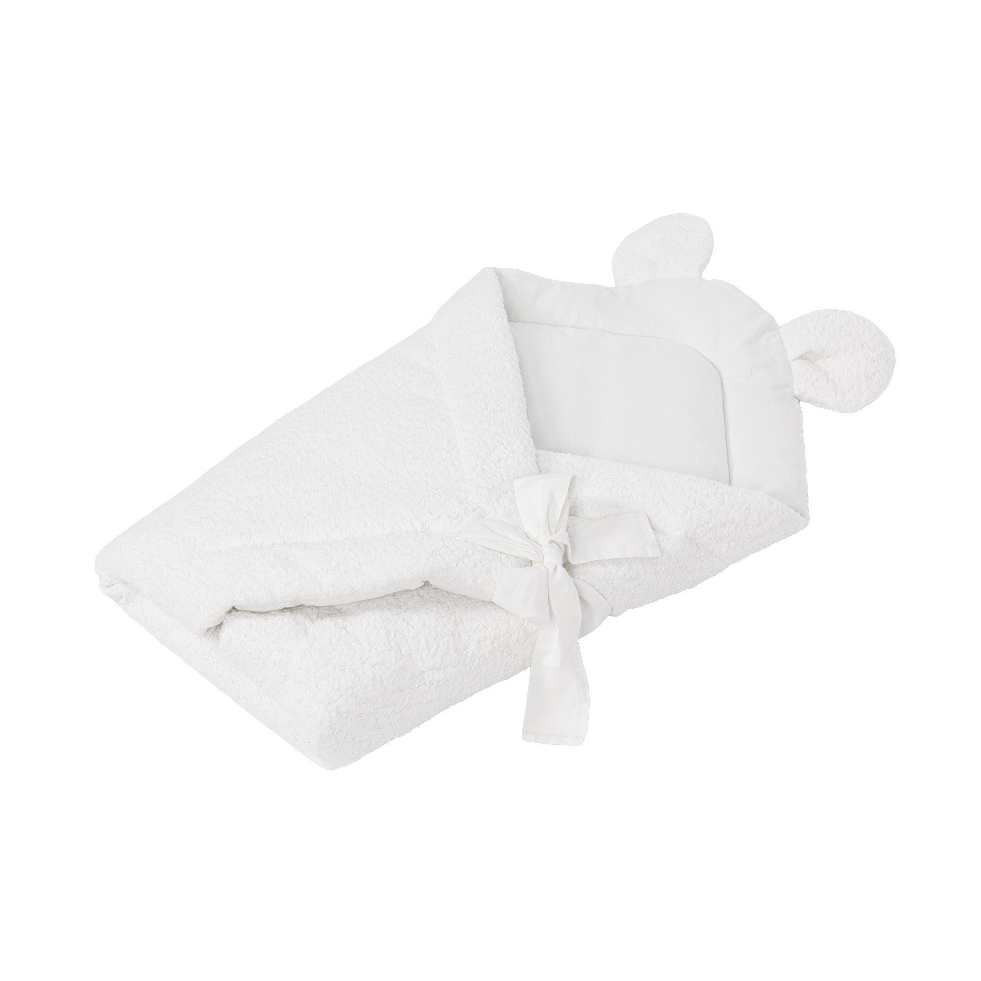 meowbaby-einschlagdecke-boucl-zum-schlafen-und-kuscheln-creme-wei image 2