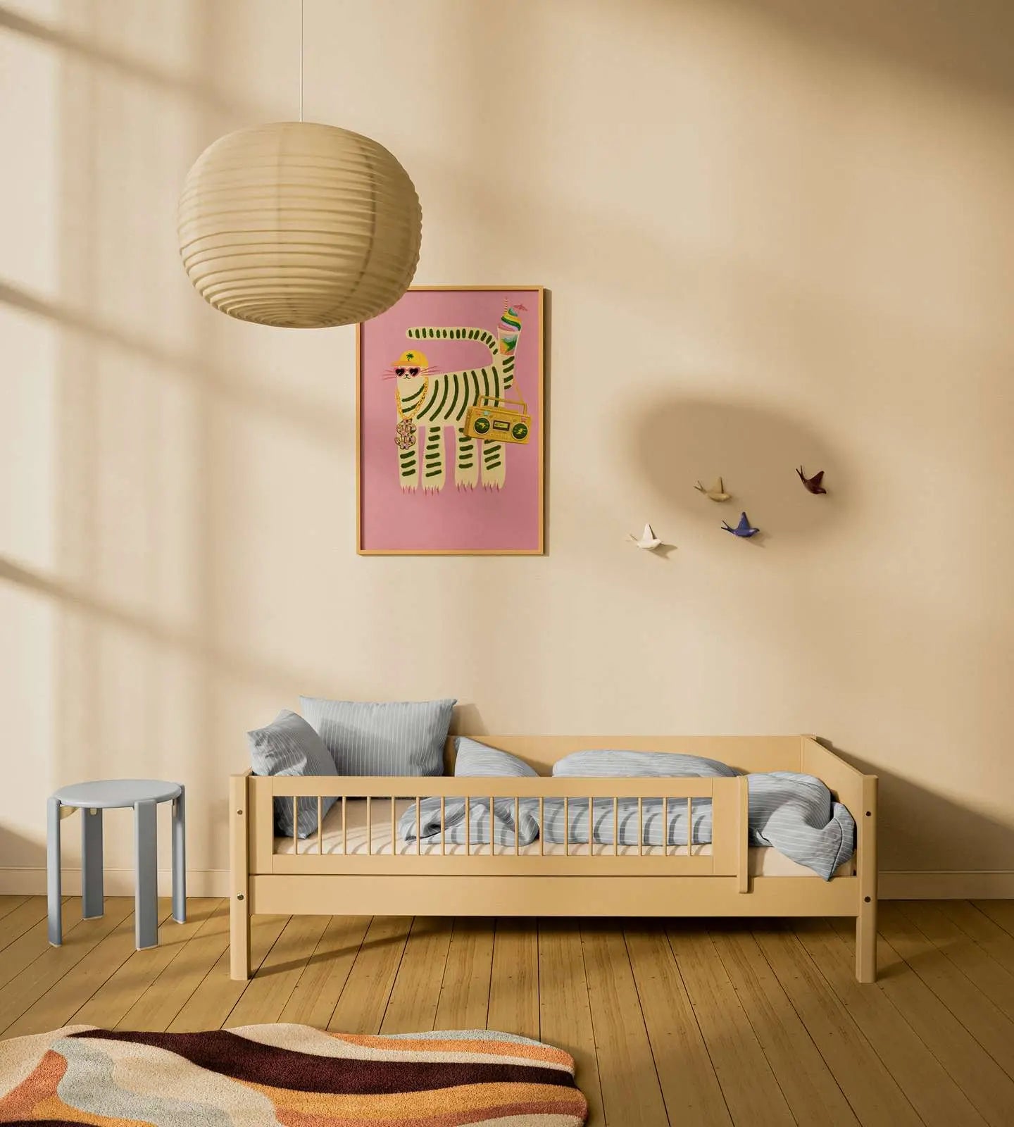 flexa-white-einzelbett-mit-absturzsicherung-90x200-cm-sand image 3