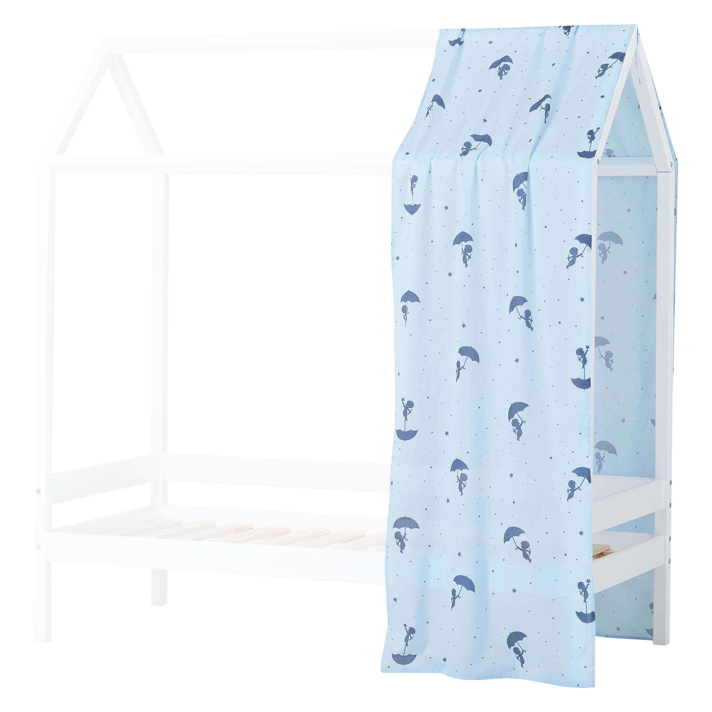 hoppekids-ole-lukoie-bettvorhang-f-r-hausbett-blau image 1