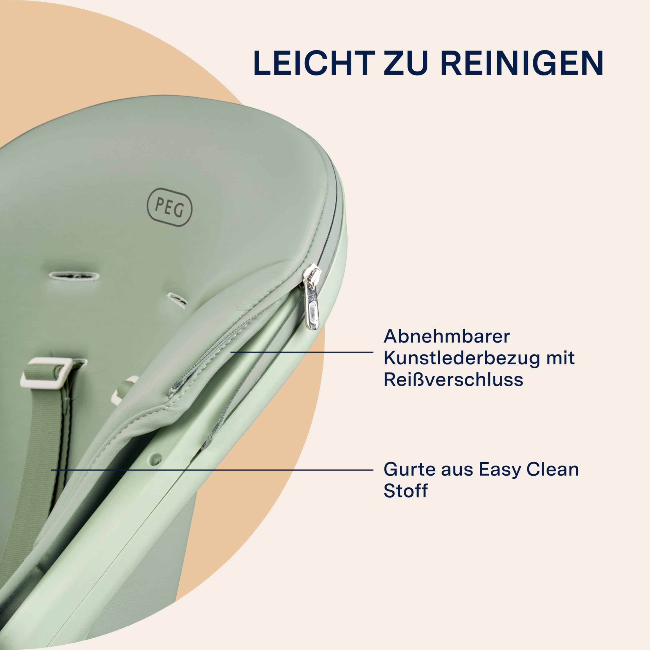 peg-perego-living-hochstuhl-ab-geburt-0-15-kg-sage image 7