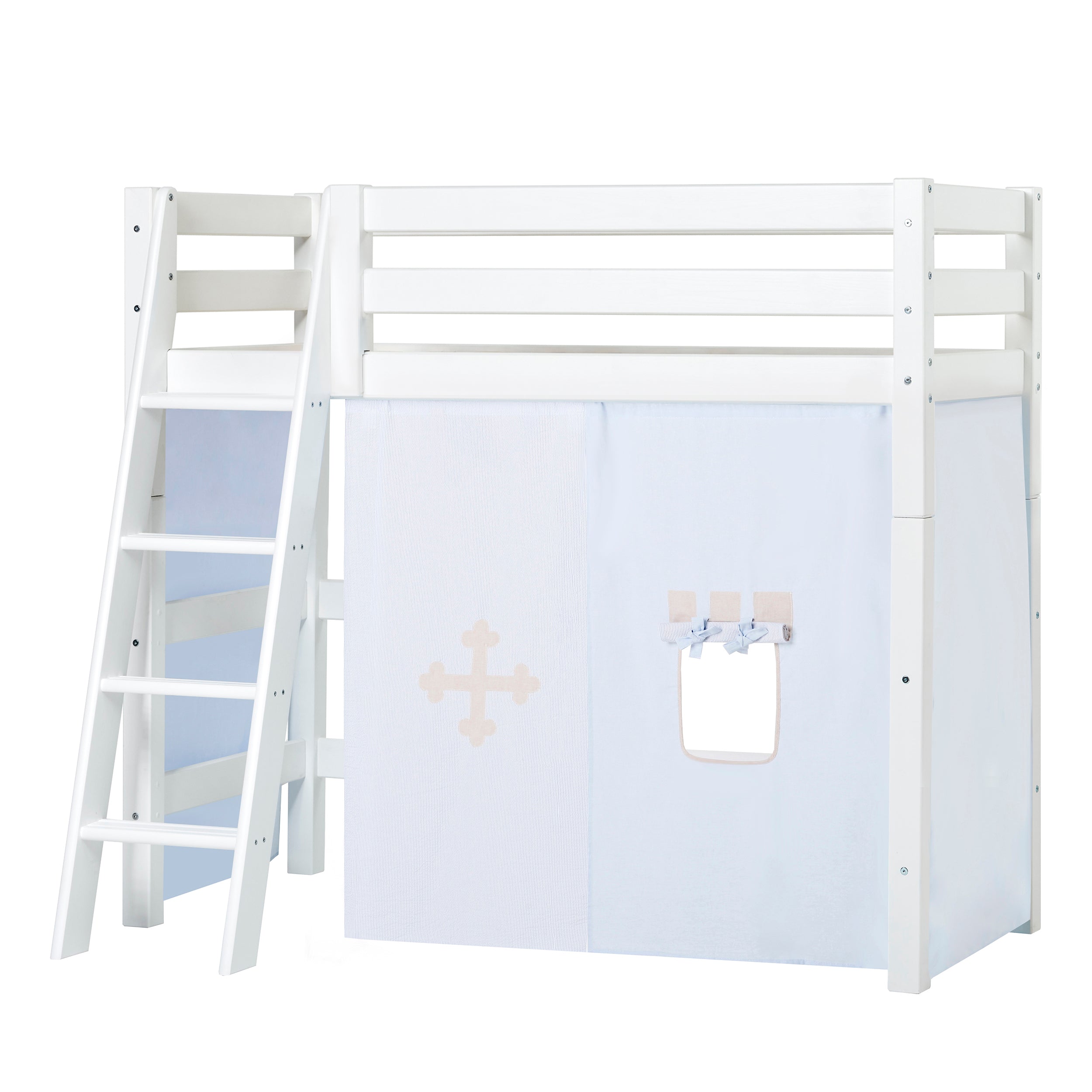 hoppekids-eco-luxury-mittelhohes-bett-mit-fairytale-knight-bettvorhang image 4