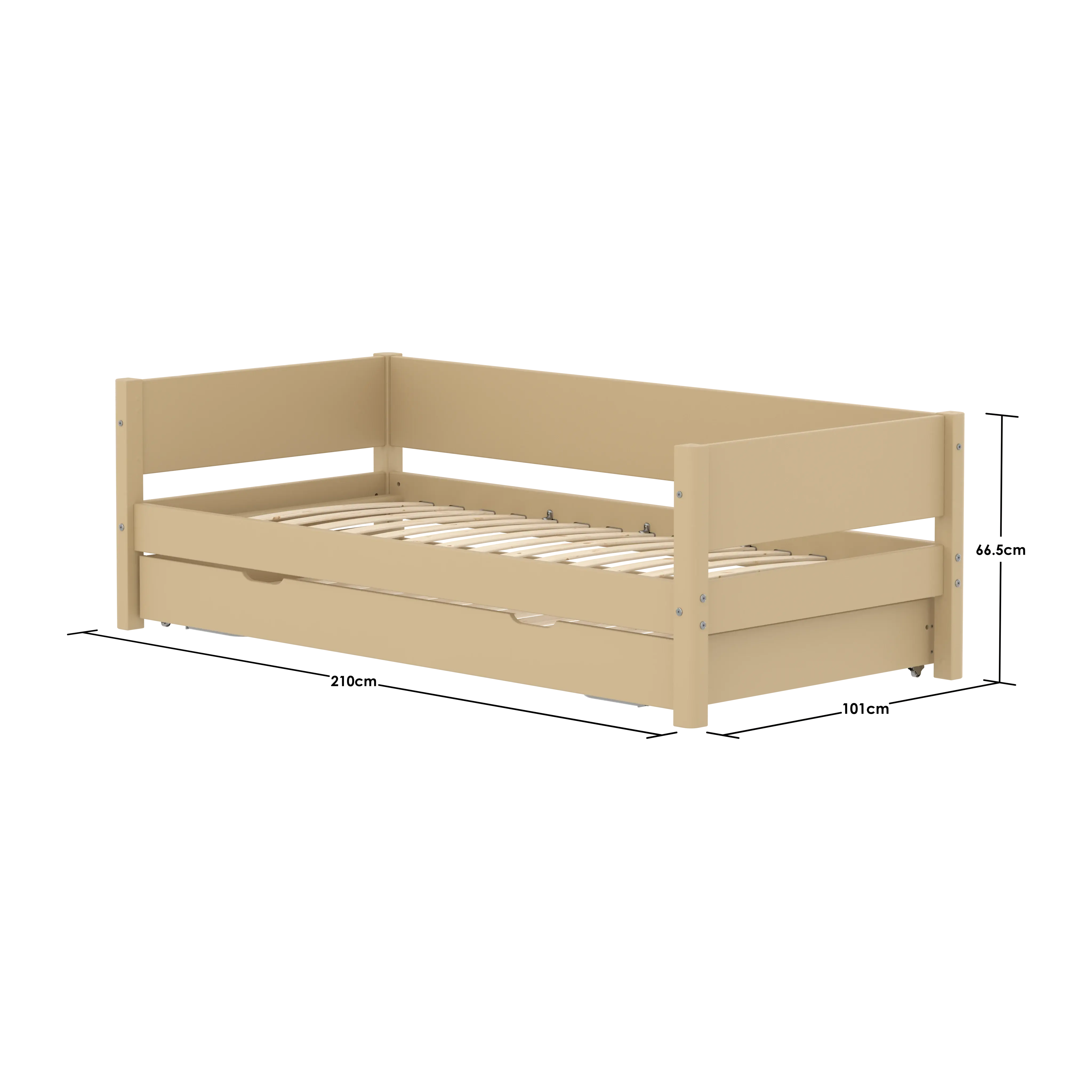 flexa-classic-einzelbett-90x200-cm-mit-ausziehbett-90x190-cm-sand image 5