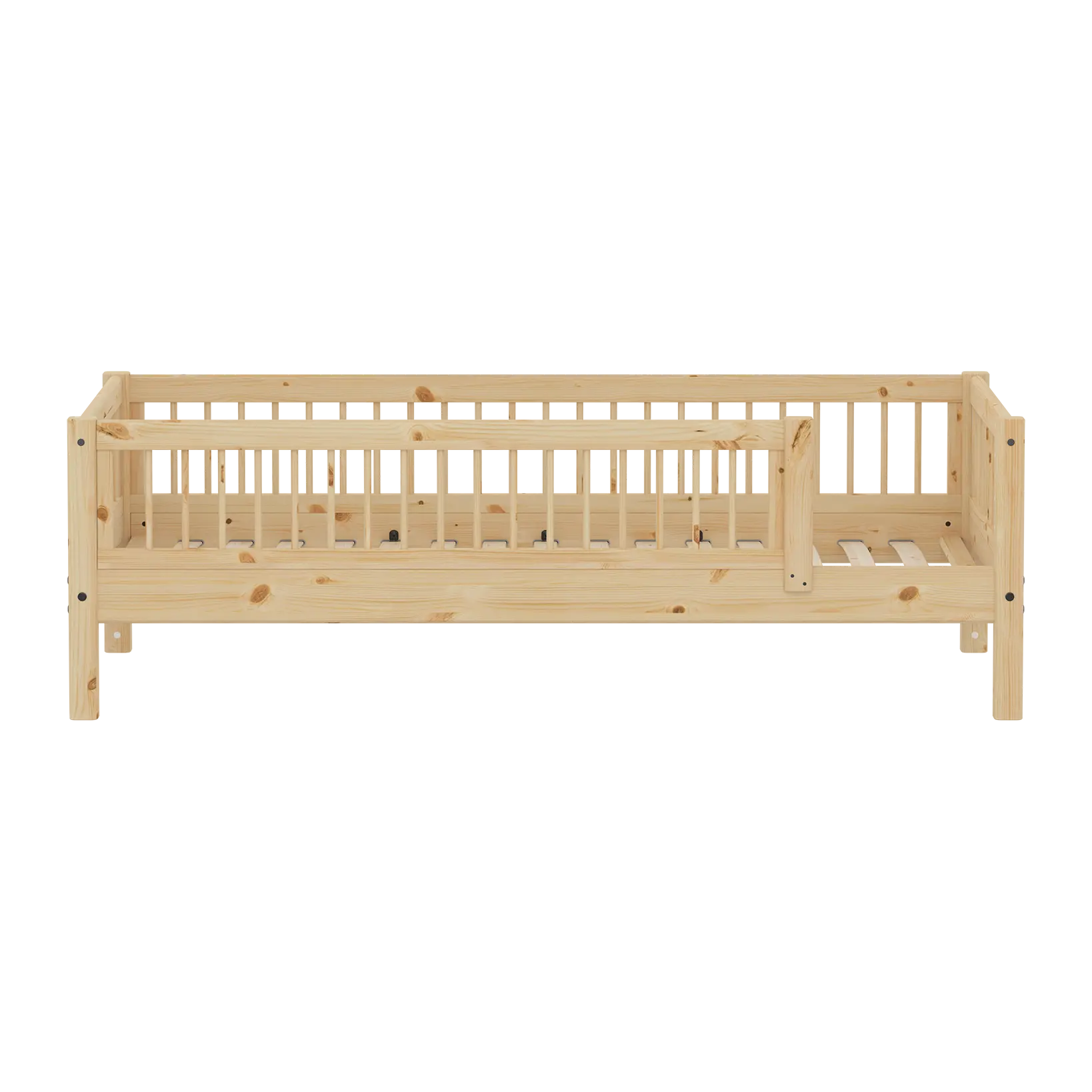flexa-classic-raw-einzelbett-90x200-cm-kiefernholz-mit-absturzsicherung-querstre image 8