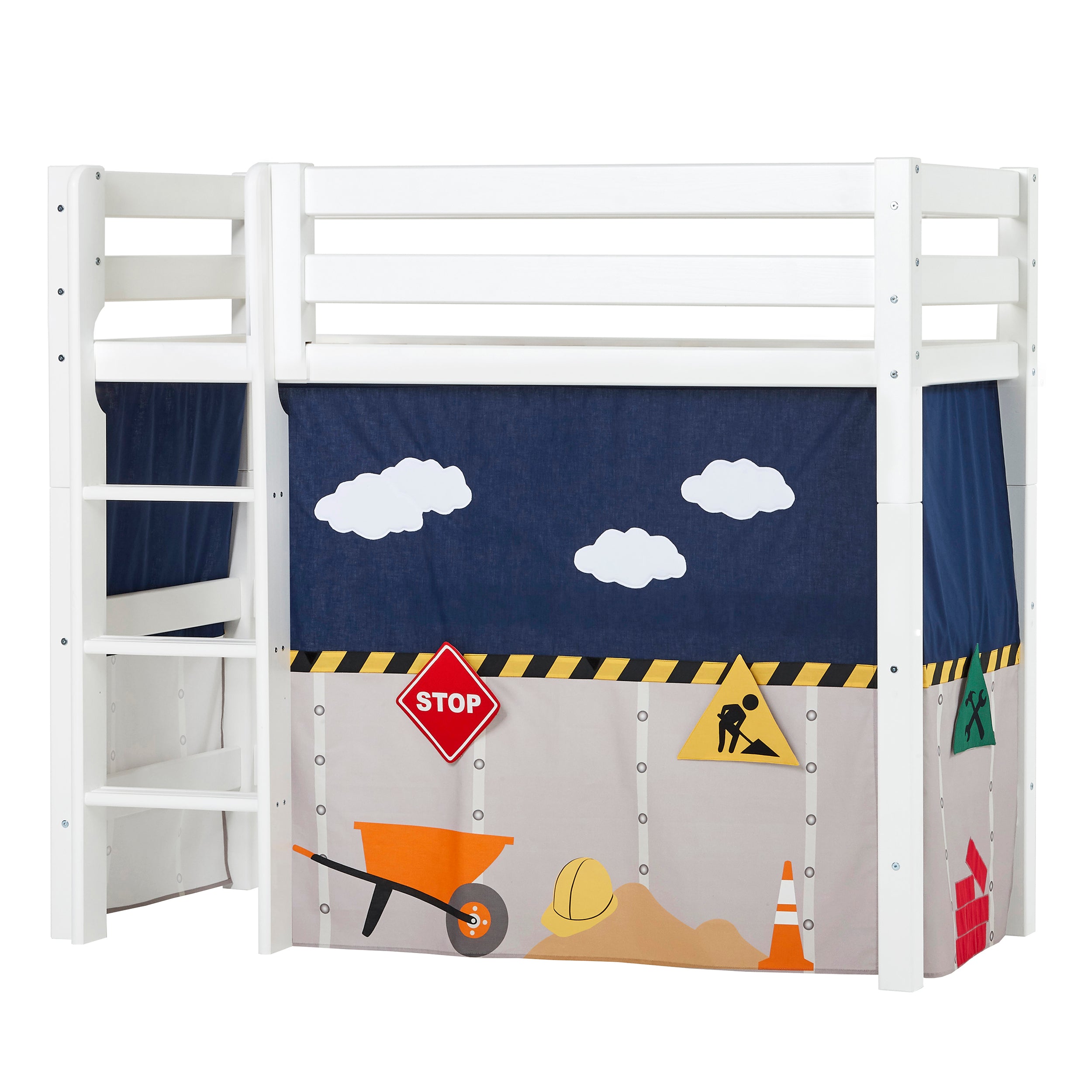 hoppekids-eco-luxury-mittelhohes-bett-90x200-mit-construction-bettvorhang image 1