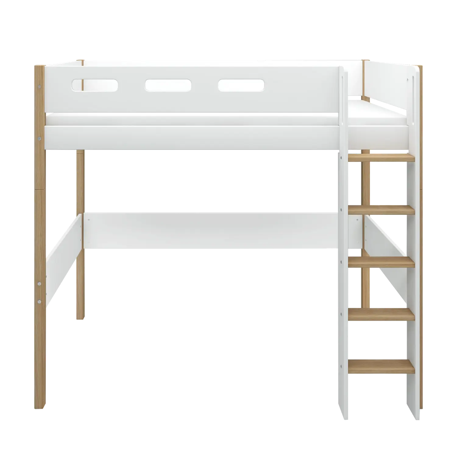 flexa-nor-hochbett-184-cm-mit-leiter-und-absturzsicherung-90x200-cm-wei-eiche-2 image 3