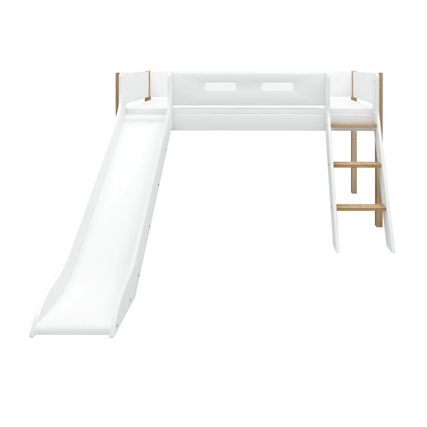 flexa-nor-spielbett-120-cm-90x200-cm-mit-rutsche-und-leiter-wei-eiche image 2