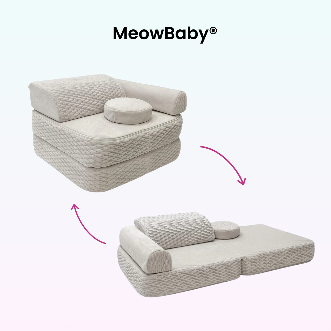meowbaby-kindersessel-3-in-1-dune-faltbare-kindercouch-spielmatratze image 3