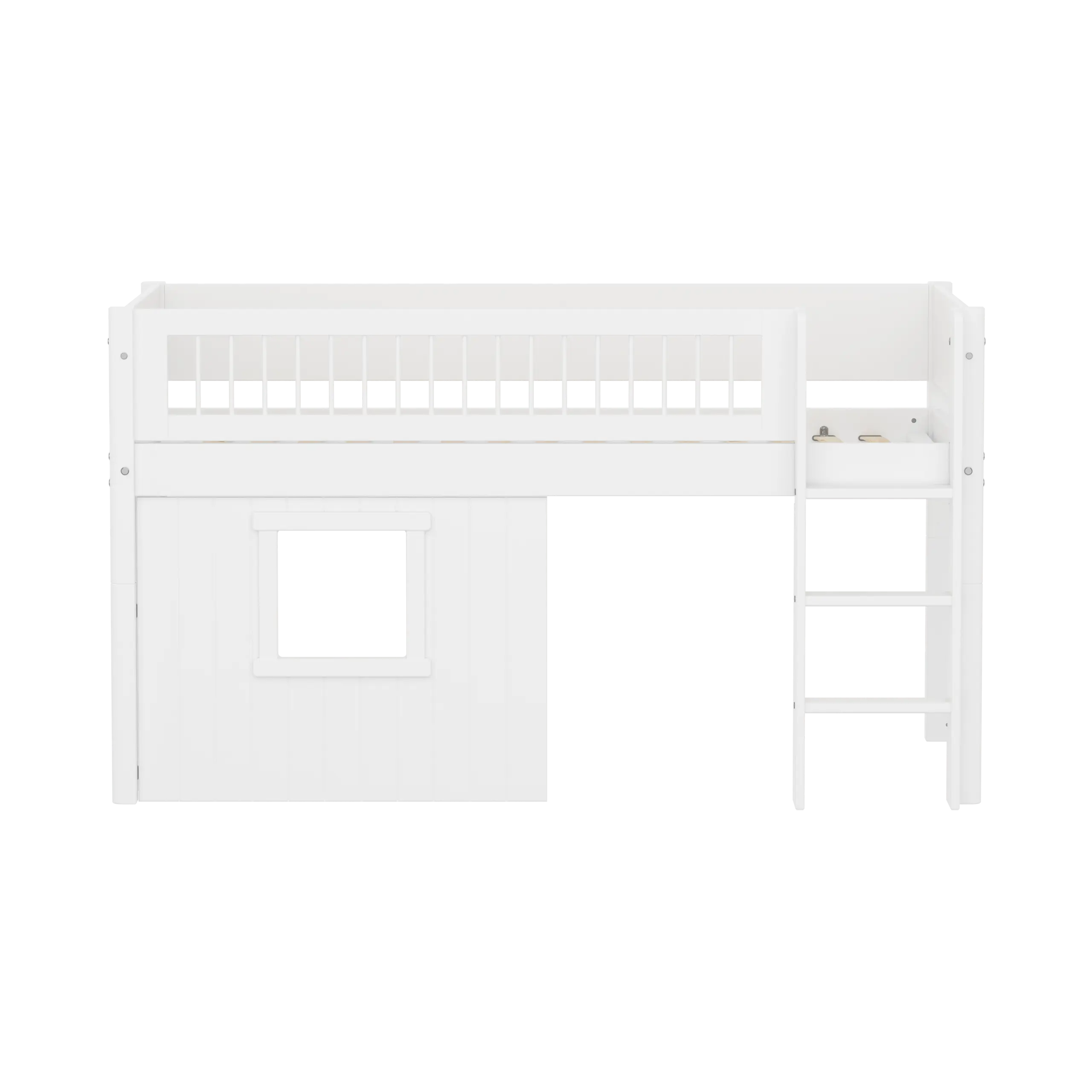 flexa-white-spielbett-120-cm-mit-baumhaus-90x200-cm-wei image 2
