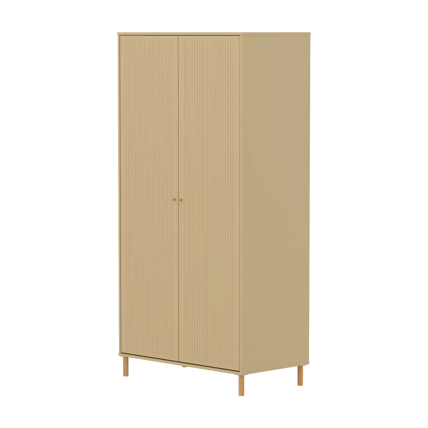 flexa-saga-kleiderschrank-2-t-ren-mit-rillen-eichenf-e-und-griffe-oat image 1