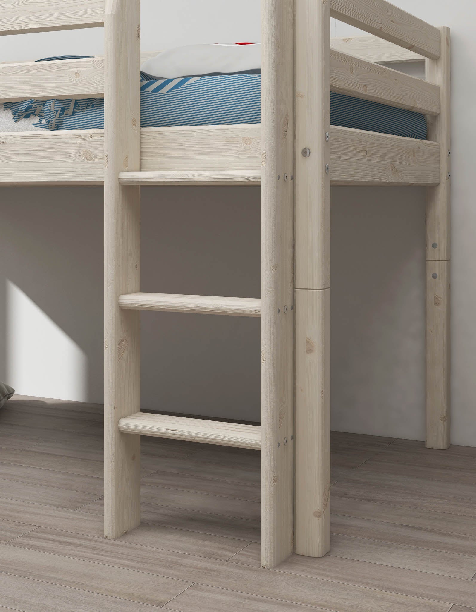 flexa-classic-spielbett-120-cm-mit-rutsche-und-gerader-leiter-90x200-cm-wei image 3
