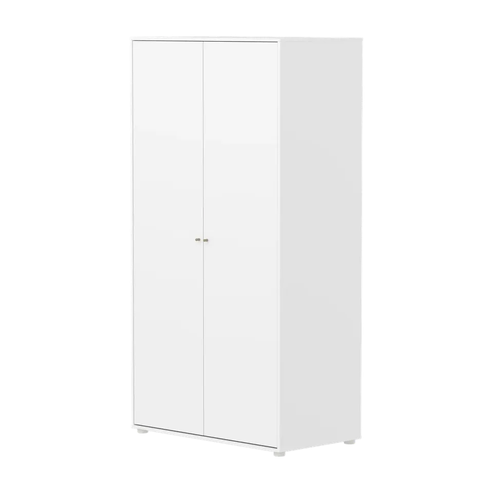 flexa-saga-kleiderschrank-2-t-ren-oat-griffe-wei image 1