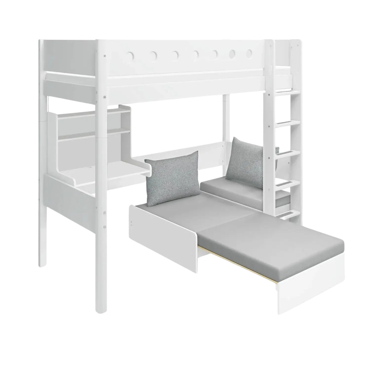 flexa-casa-hochbett-184-cm-90x200-cm-wei-mit-schreibtisch-sofa-und-matratze-bund image 3