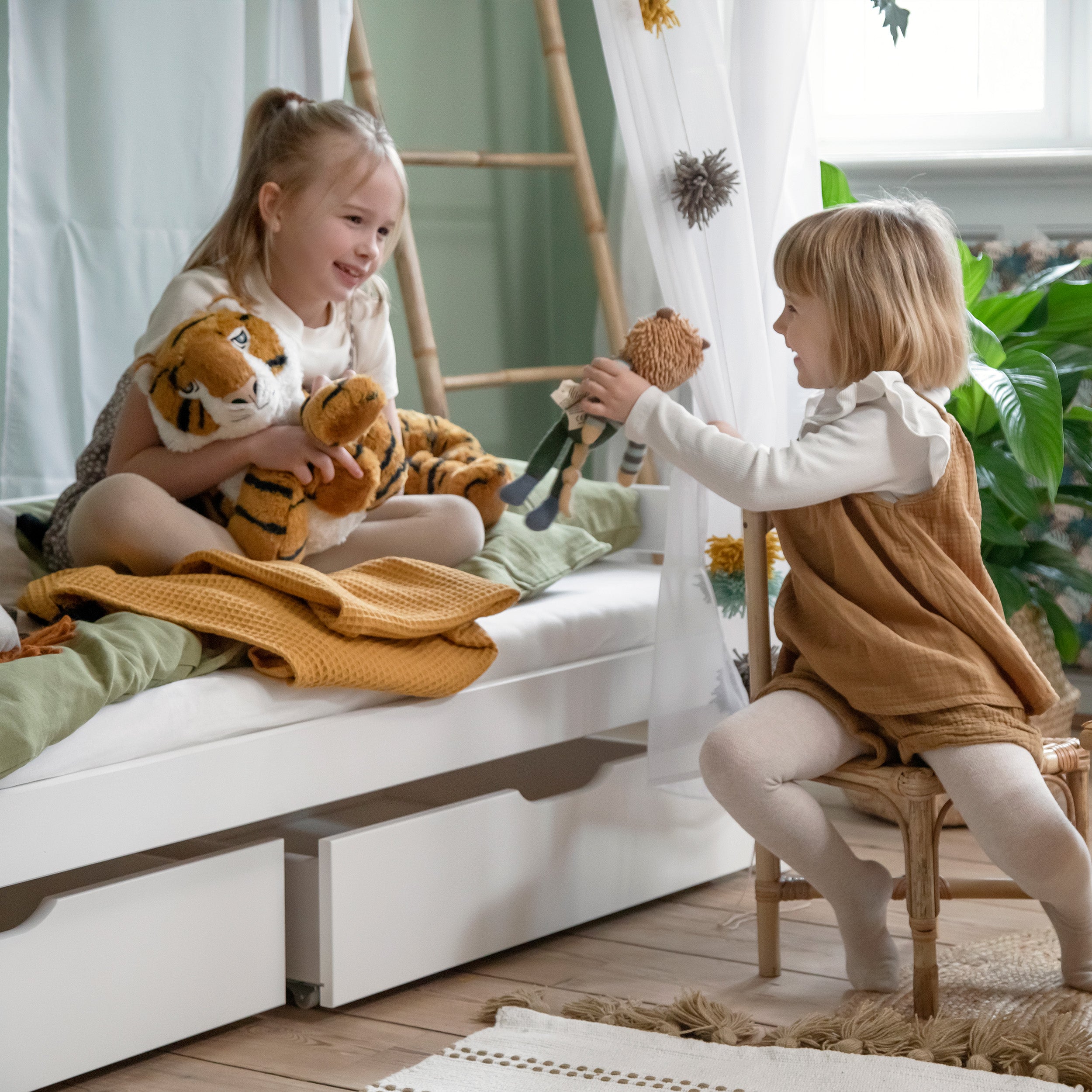 hoppekids-eco-comfort-hausbett-bettpaket-70x160-cm-wei-mit-schubladen-mermaid-hi image 5