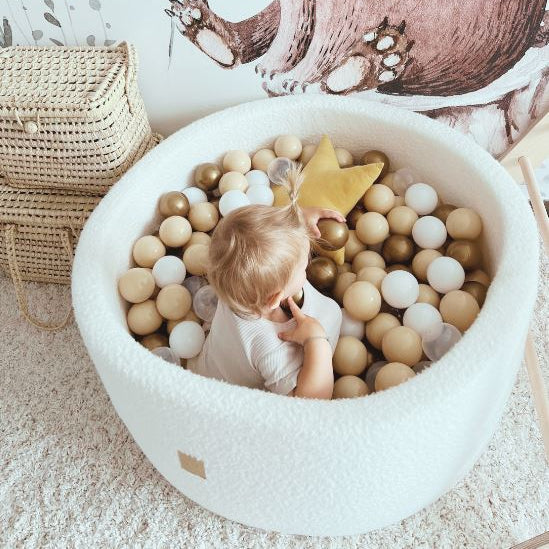meowbaby-b-llebad-boucl-creme-weiss-90x40-cm-mit-300-b-llen image 2