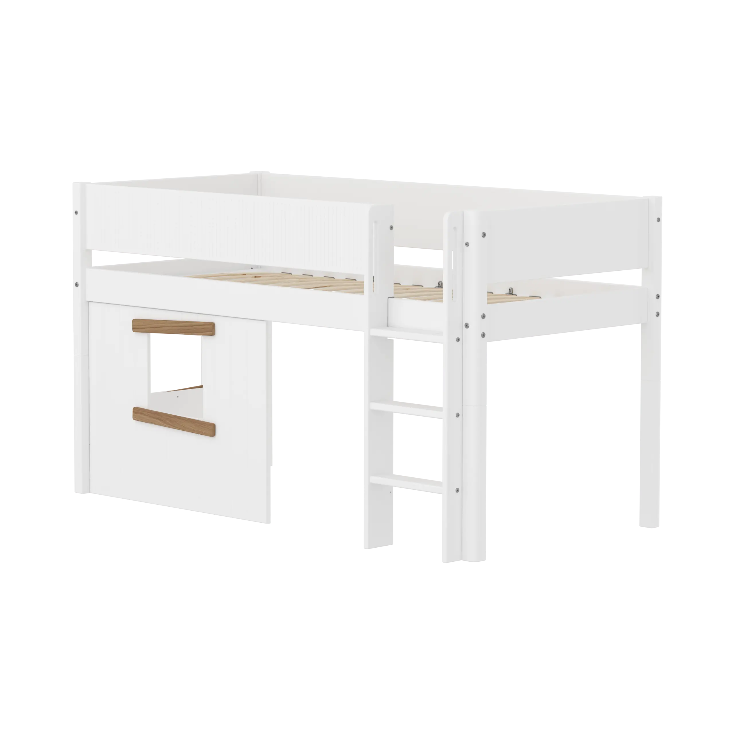 flexa-white-spielbett-120-cm-mit-baumhaus-90x200-cm-wei-eiche image 1