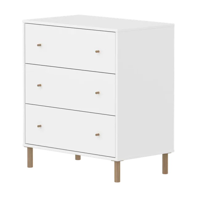 flexa-saga-kommode-3-schubladen-f-e-und-griffe-in-eiche-wei image 1