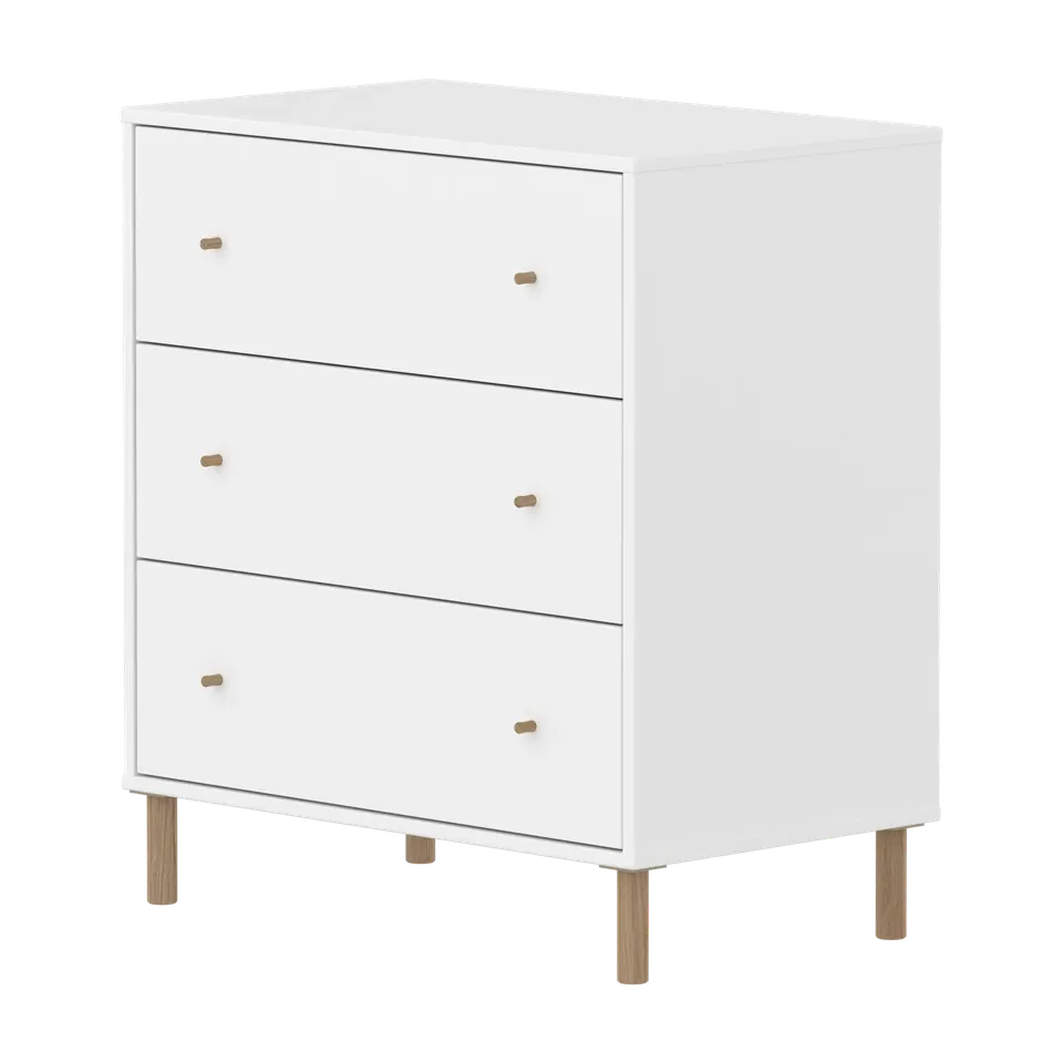 flexa-saga-kommode-3-schubladen-f-e-und-griffe-in-eiche-wei image 1