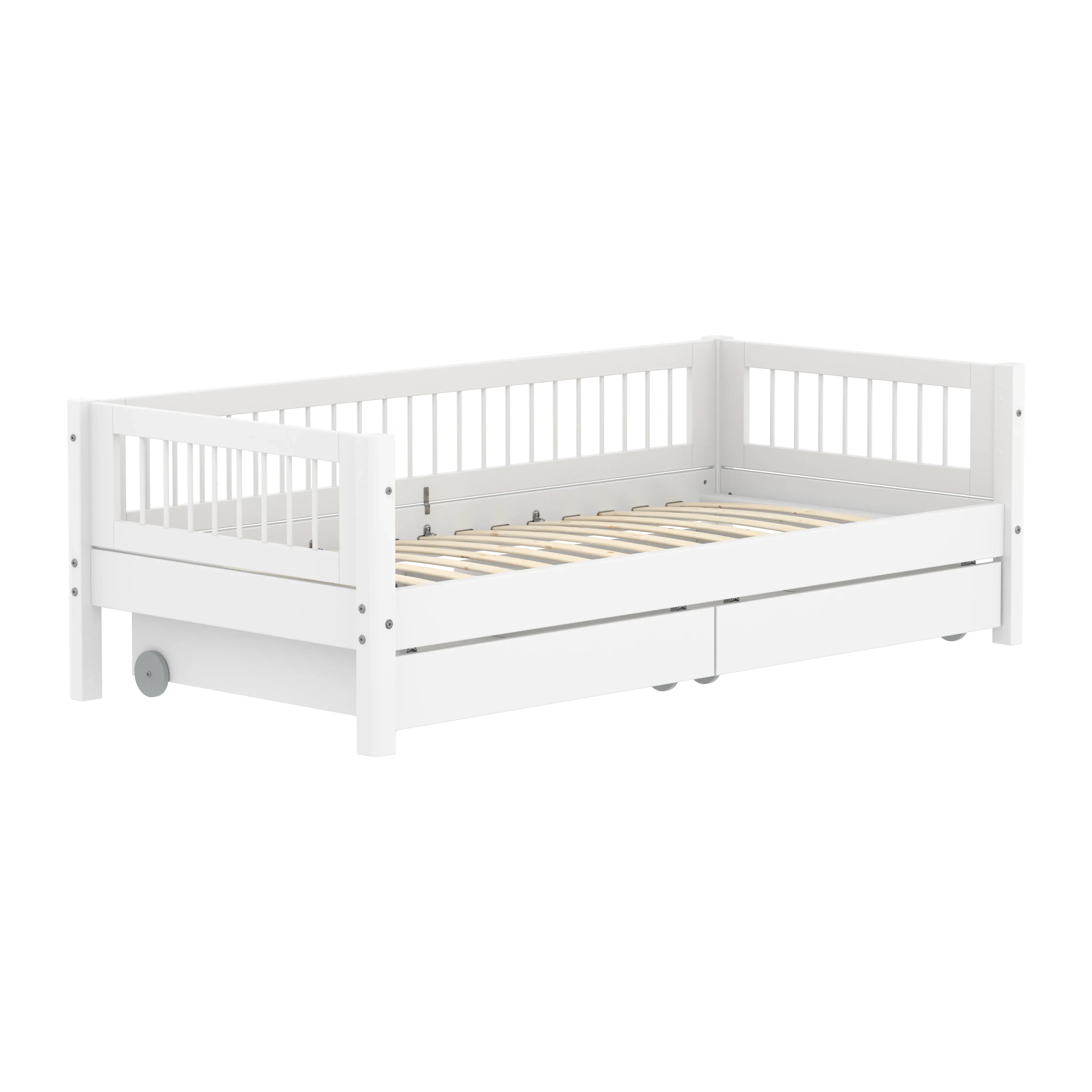 flexa-white-einzelbett-daybed-mit-crossbars-und-stauraum-option-90x200-cm-weiss image 3
