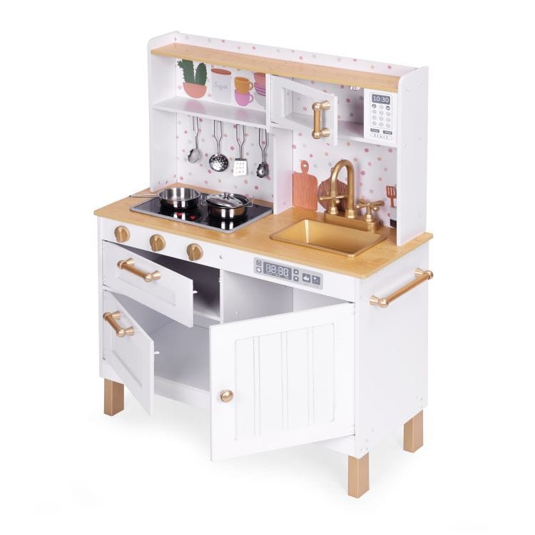 meowbaby-montessori-holzspielk-che-mit-sound-und-led-wei-gold image 4
