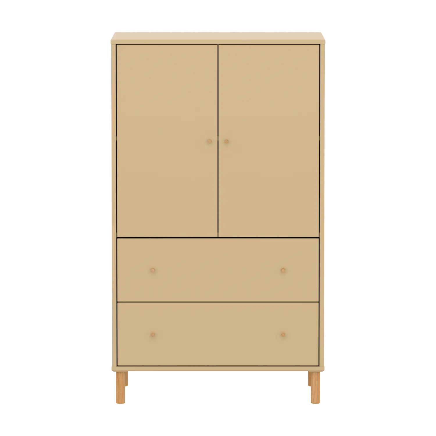 flexa-saga-schrank-2-t-ren-und-2-schubladen-eichenf-e-und-griffe-oat image 2