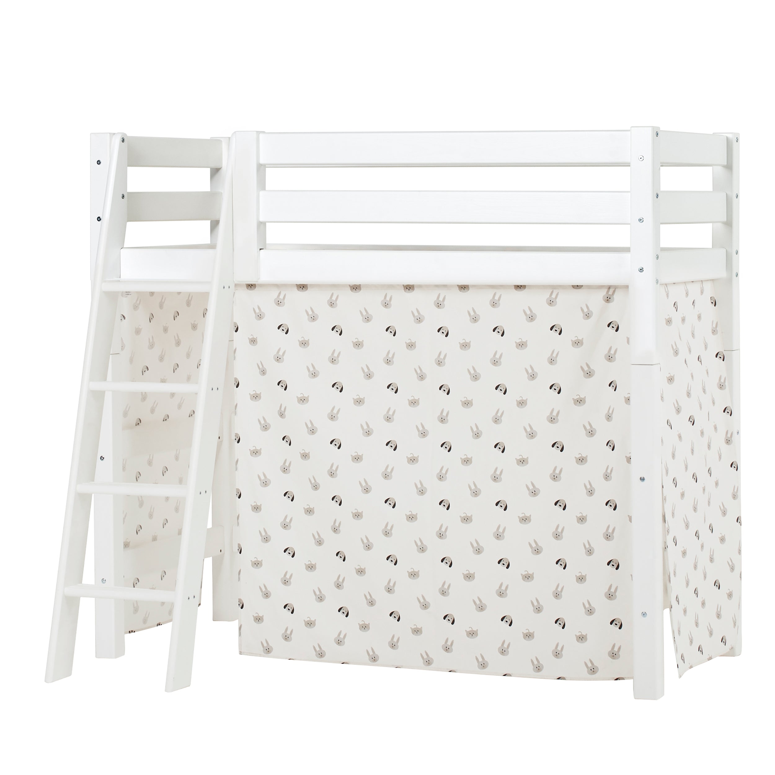 hoppekids-eco-luxury-mittelhohes-bett-90x200-mit-pets-pristine-bettvorhang image 1