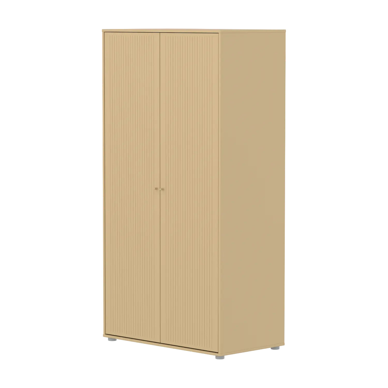 flexa-saga-kleiderschrank-2-t-ren-mit-rillen-und-kleiderstange-oat image 1