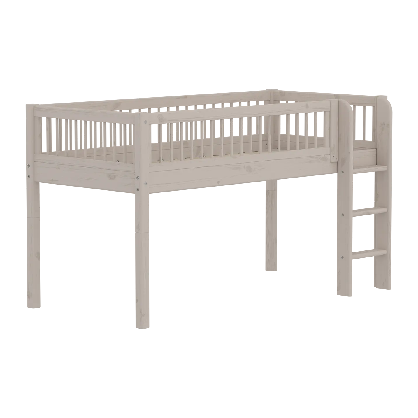 flexa-classic-hochbett-120-cm-90x200-cm-grau-mit-leiter-und-absturzsicherung image 3