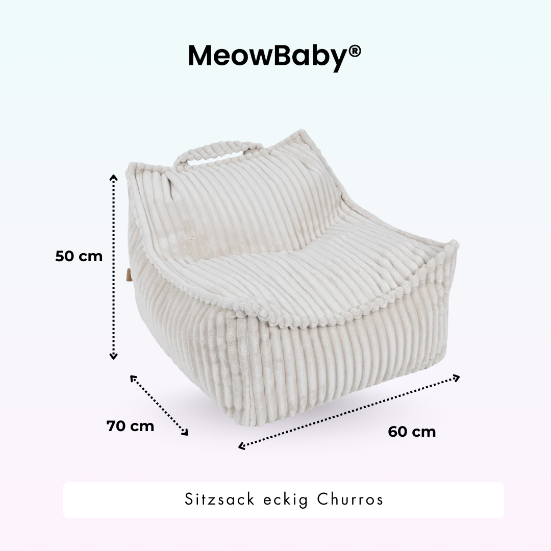 meowbaby-kinder-sitzsack-churros-eckig image 4